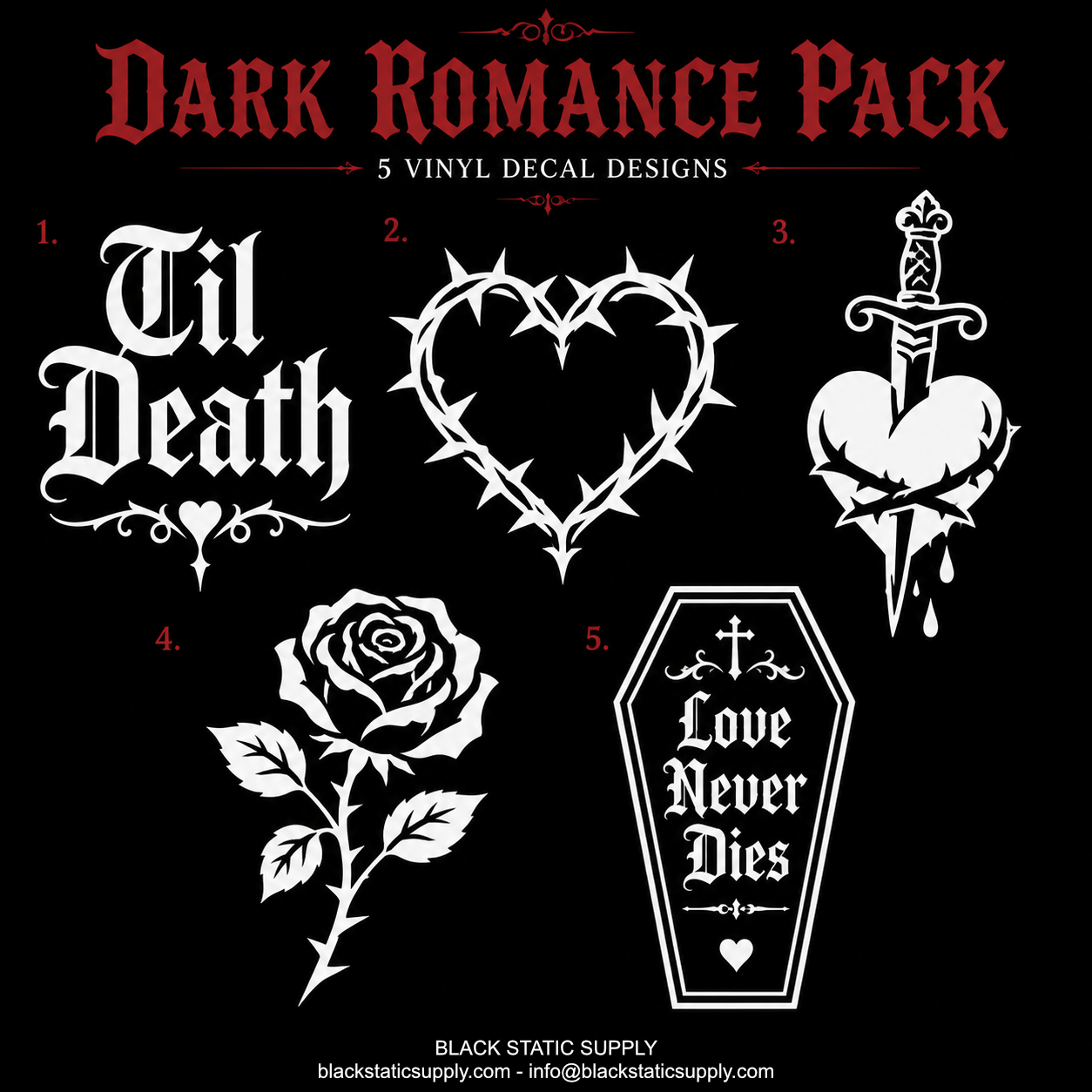 Dark Romance Decal Pack