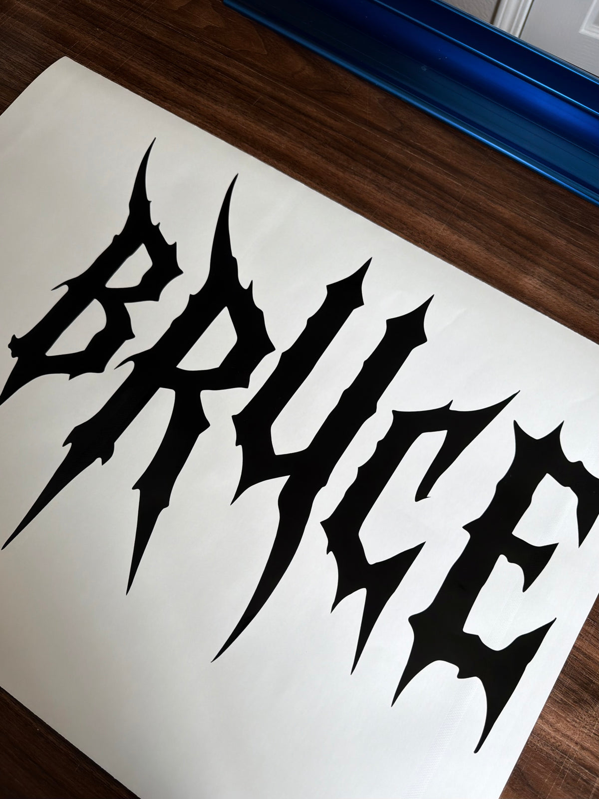 Customizable Gothic Text Decal - Choose Your Own Font