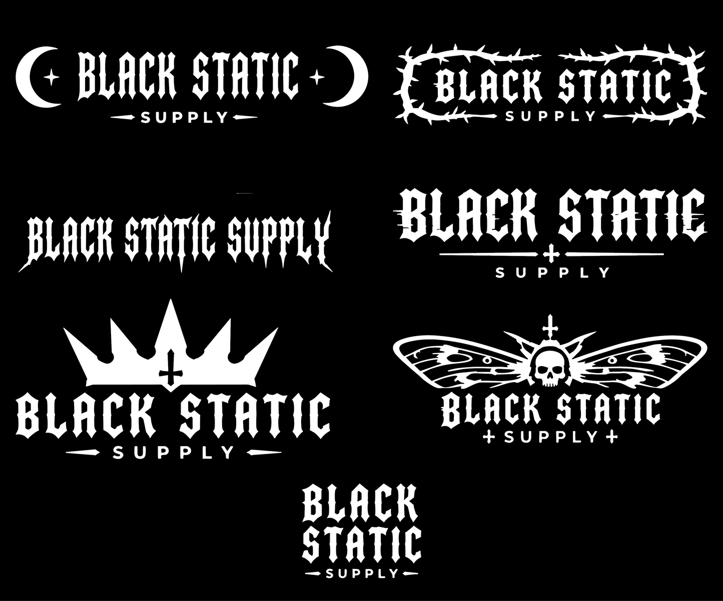Black Static Supply Decals