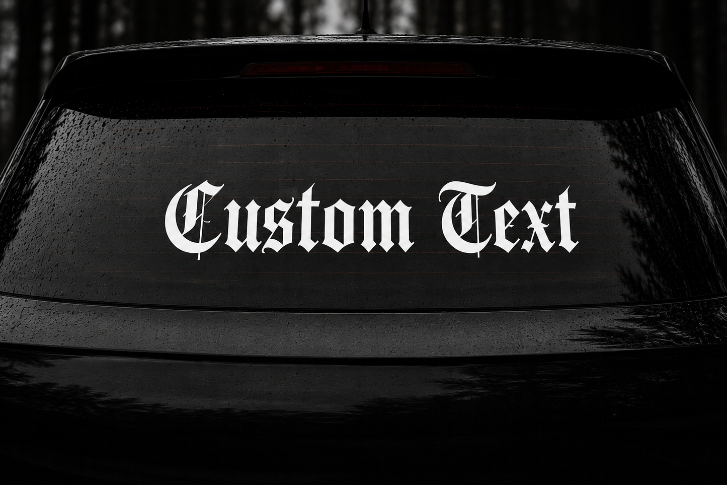 Customizable Gothic Text Decal - Choose Your Own Font