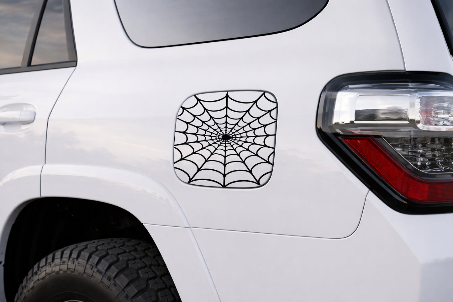 Spider Web Fuel Door Decal
