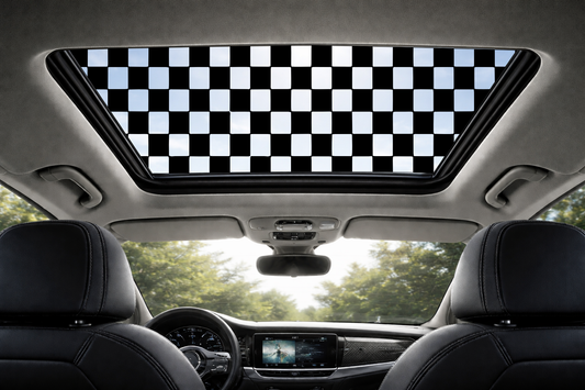 Checkered Print Sunroof Decal