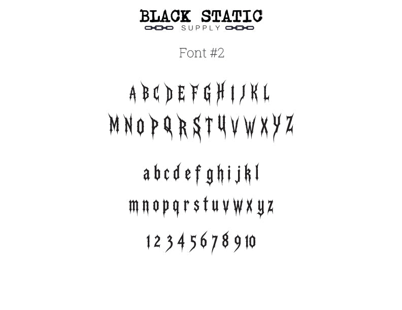 Customizable Gothic Text Decal - Choose Your Own Font
