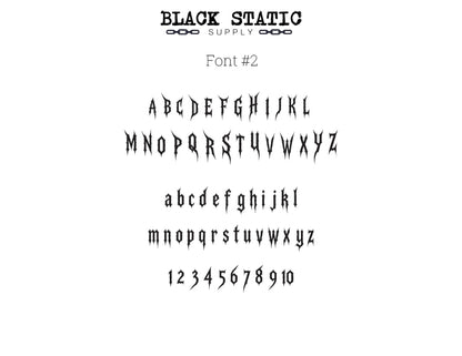 Customizable Gothic Text Decal - Choose Your Own Font