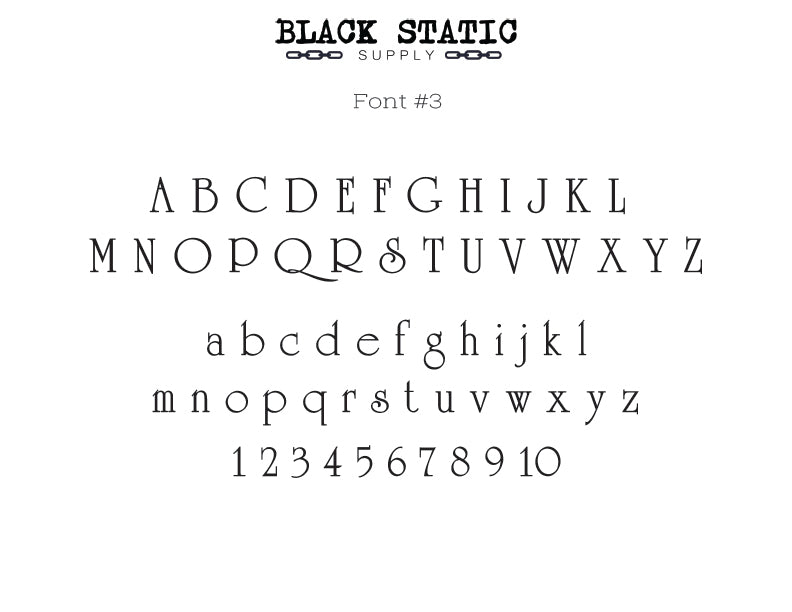 Customizable Gothic Text Decal - Choose Your Own Font