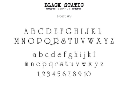 Customizable Gothic Text Decal - Choose Your Own Font