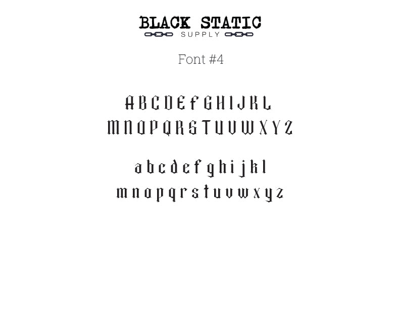 Customizable Gothic Text Decal - Choose Your Own Font