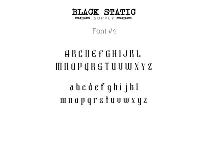 Customizable Gothic Text Decal - Choose Your Own Font