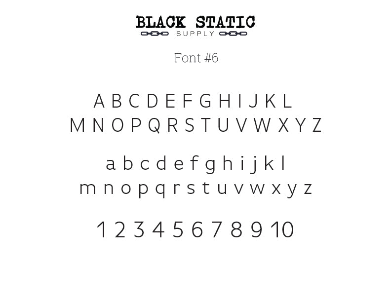 Customizable Gothic Text Decal - Choose Your Own Font