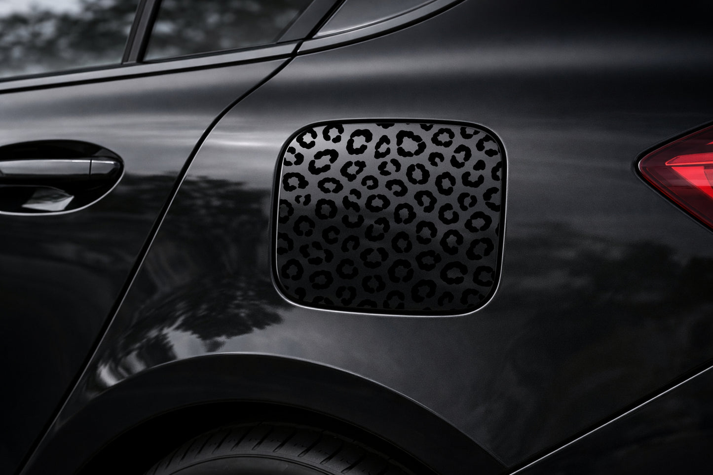 Cheetah Print Gas Cap Cover Door Decal – Leopard Fuel Door Sticker | Car Vinyl Overlay