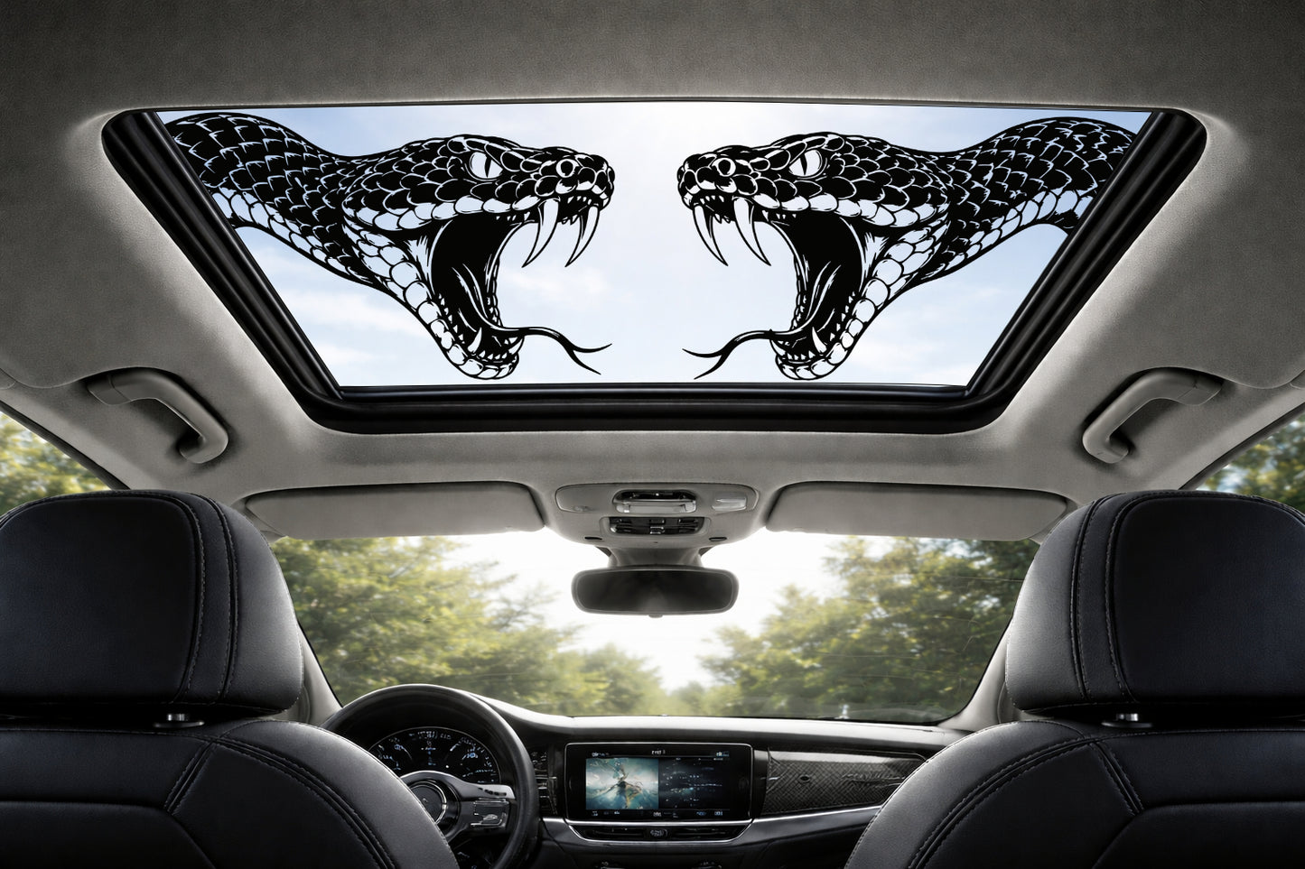 Two Snakes Sunroof Decal