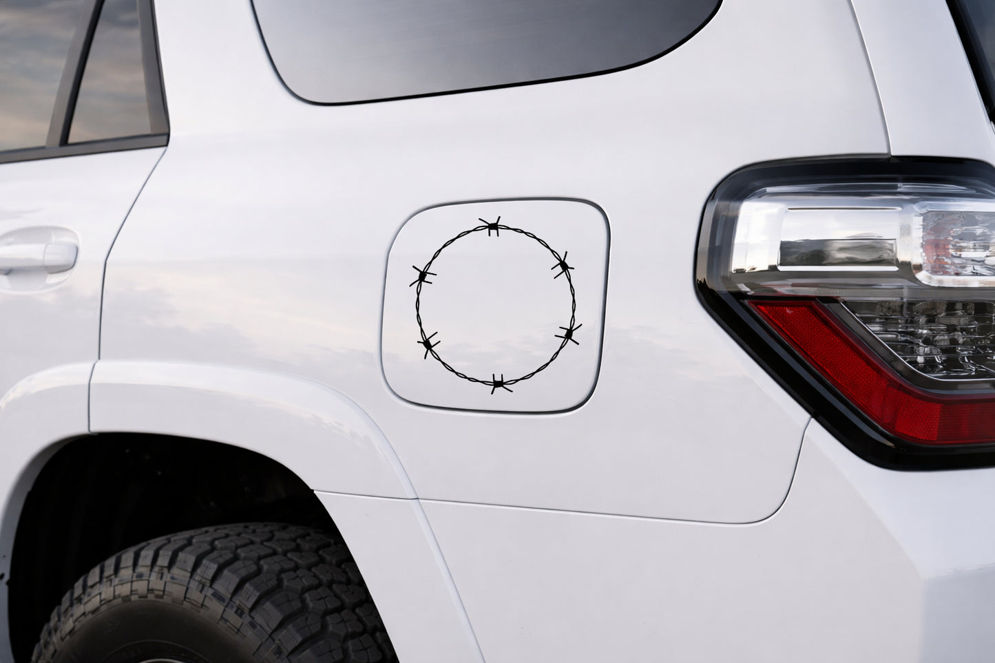 Barbed Wire Fuel Door  Decal